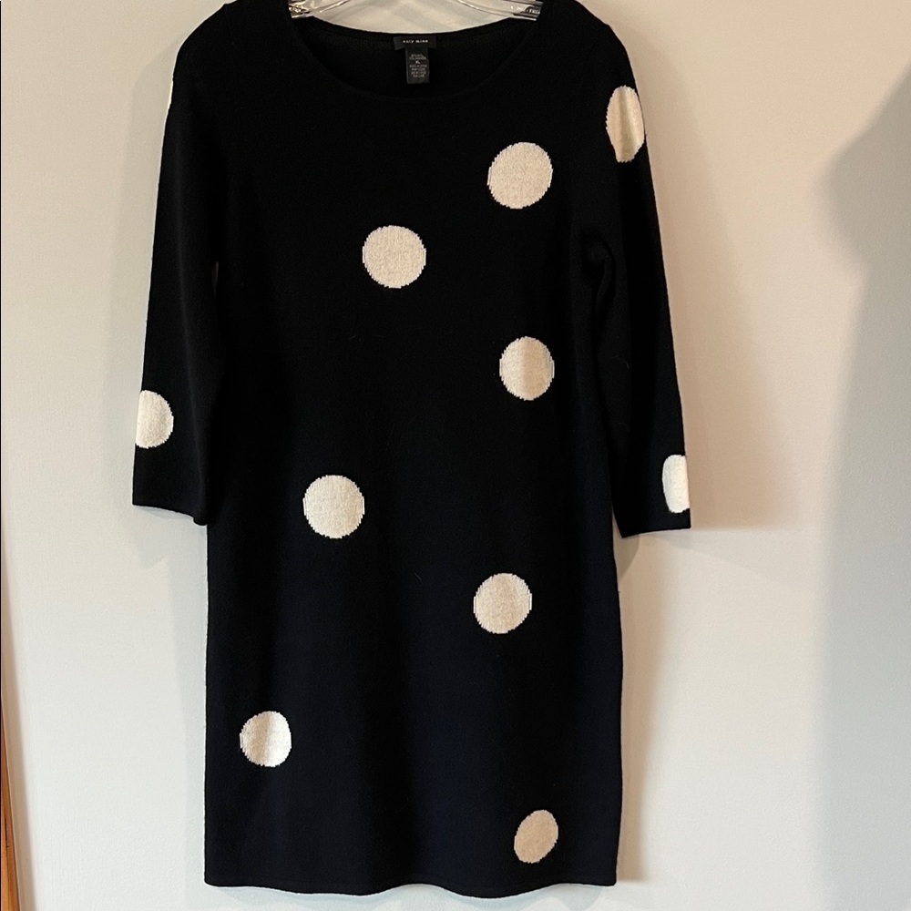Only Mine Black Dress with Cream Polka Dots‎ - xl
